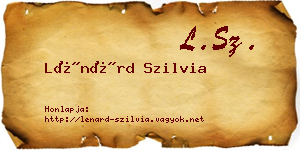 Lénárd Szilvia névjegykártya